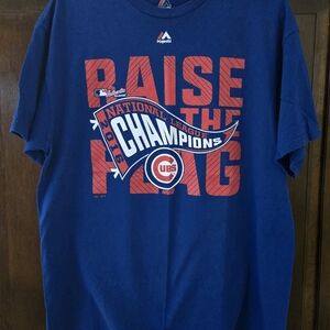 Majestic Blue Cubs National League Champions Tee